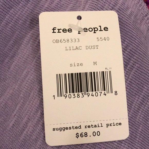 Free People Palisades Off the Shoulder Lilac Dust - Picture 6 of 8